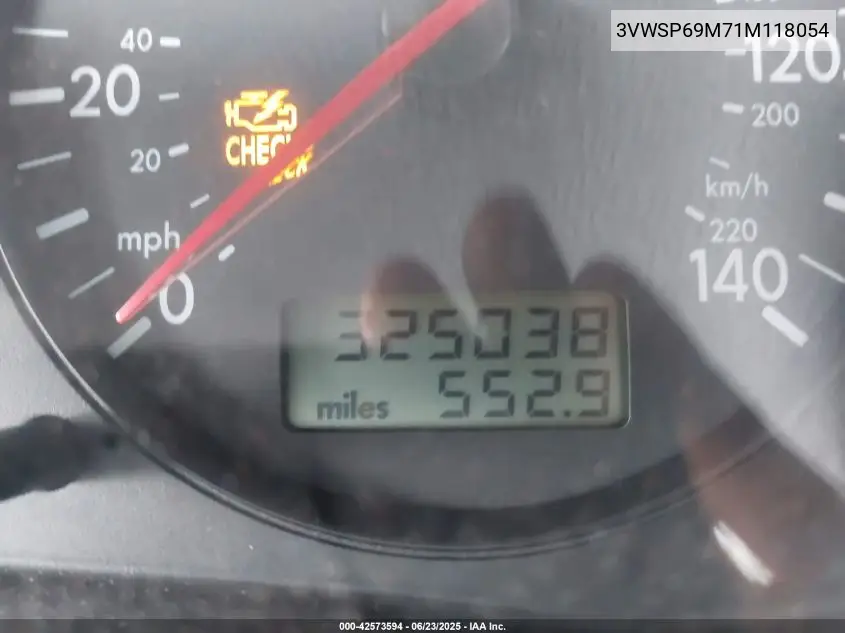 2001 Volkswagen Jetta Gls Tdi VIN: 3VWSP69M71M118054 Lot: 42573594