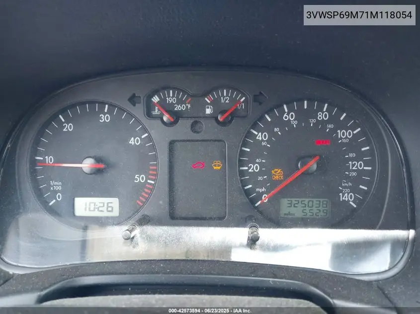 2001 Volkswagen Jetta Gls Tdi VIN: 3VWSP69M71M118054 Lot: 42573594