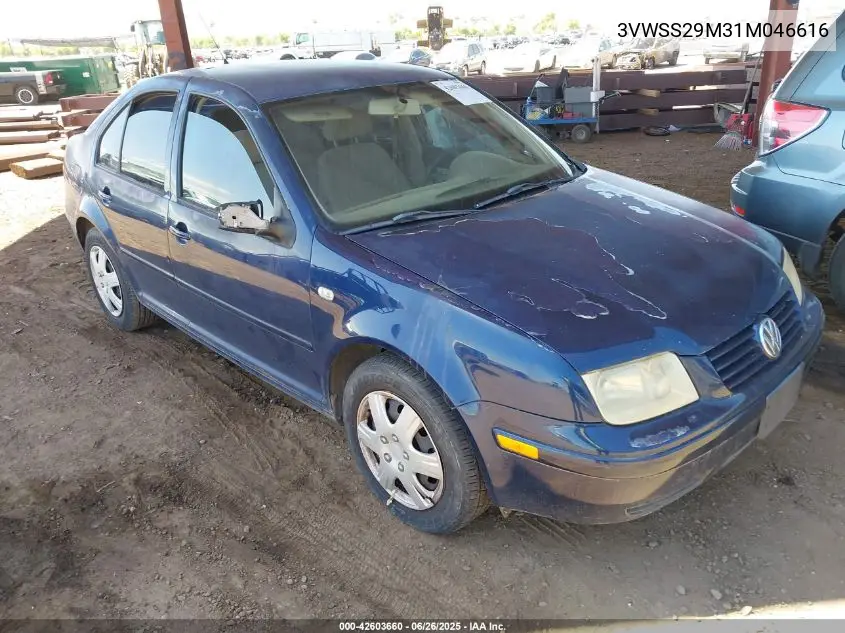 2001 Volkswagen Jetta Gls VIN: 3VWSS29M31M046616 Lot: 42603660