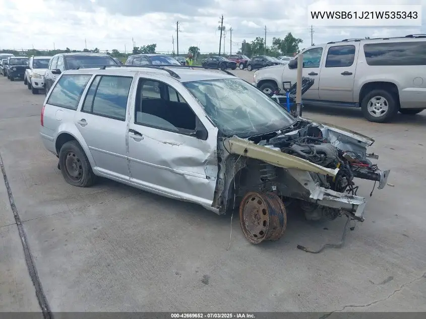 2001 Volkswagen Jetta Gls VIN: WVWSB61J21W535343 Lot: 42669652