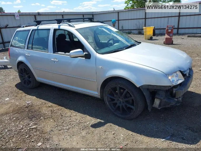 2002 Volkswagen Jetta Gls 1.8L VIN: WVWSE61JX2W134275 Lot: 42194835