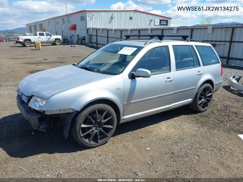 2002 Volkswagen Jetta Gls 1.8L VIN: WVWSE61JX2W134275 Lot: 42194835