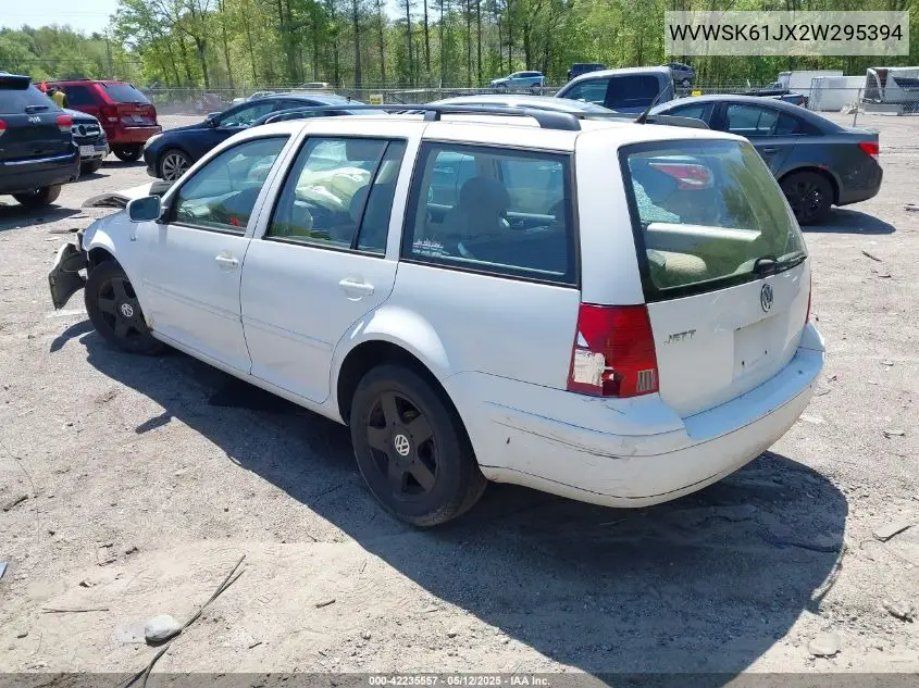 2002 Volkswagen Jetta Gls 2.0L VIN: WVWSK61JX2W295394 Lot: 42235557