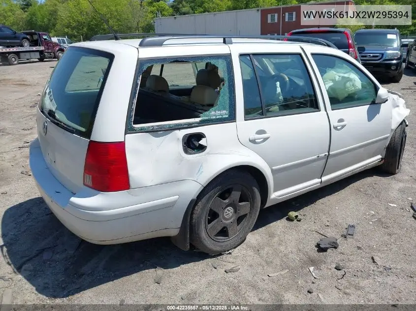 2002 Volkswagen Jetta Gls 2.0L VIN: WVWSK61JX2W295394 Lot: 42235557