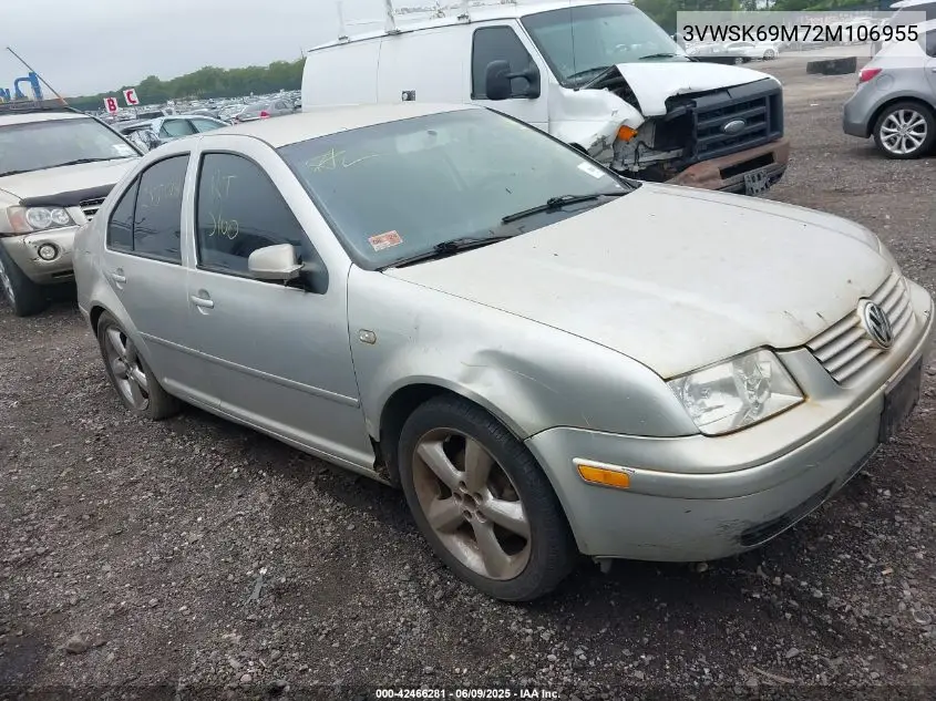 2002 Volkswagen Jetta Gls VIN: 3VWSK69M72M106955 Lot: 42466281