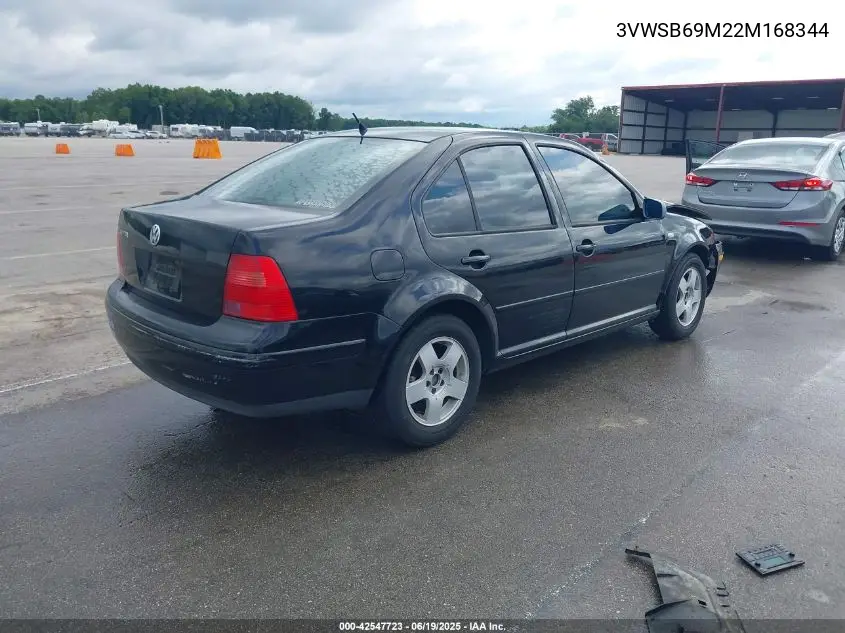 2002 Volkswagen Jetta Gls VIN: 3VWSB69M22M168344 Lot: 42547723