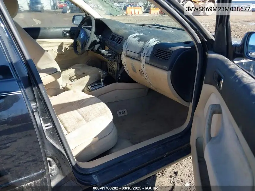 2003 Volkswagen Jetta Gls 2.0L VIN: 3VWSK69M23M038677 Lot: 41760282