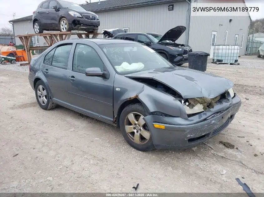 2003 Volkswagen Jetta Gls Tdi VIN: 3VWSP69M63M189779 Lot: 42026287