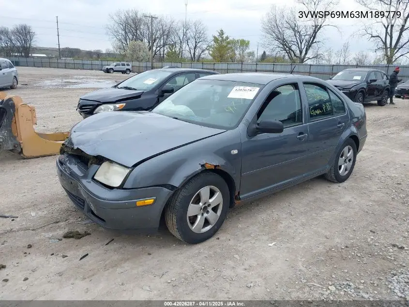 2003 Volkswagen Jetta Gls Tdi VIN: 3VWSP69M63M189779 Lot: 42026287
