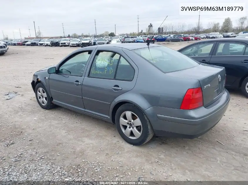 2003 Volkswagen Jetta Gls Tdi VIN: 3VWSP69M63M189779 Lot: 42026287