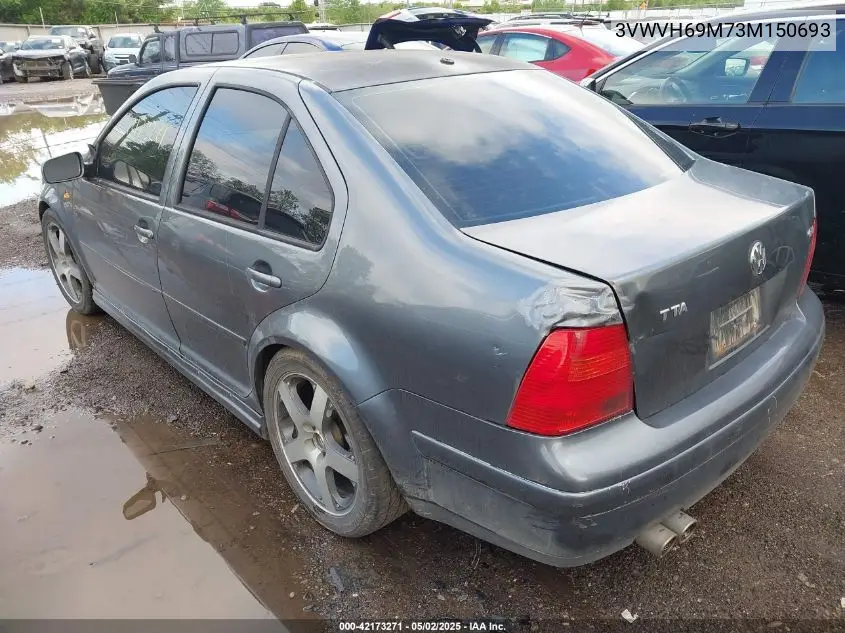 2003 Volkswagen Jetta Gli VIN: 3VWVH69M73M150693 Lot: 42173271