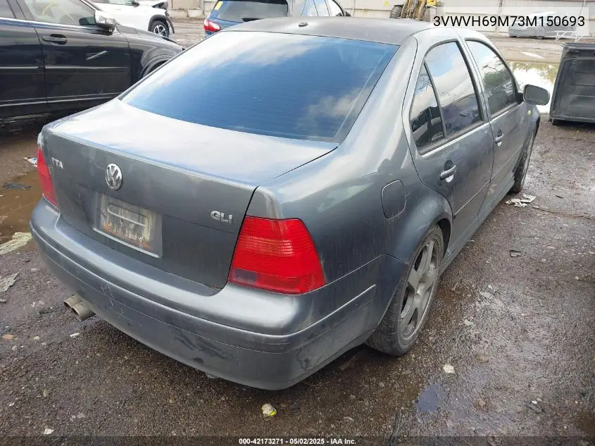 2003 Volkswagen Jetta Gli VIN: 3VWVH69M73M150693 Lot: 42173271