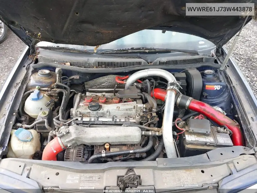 2003 Volkswagen Jetta Gl 1.8T VIN: WVWRE61J73W443878 Lot: 42180324