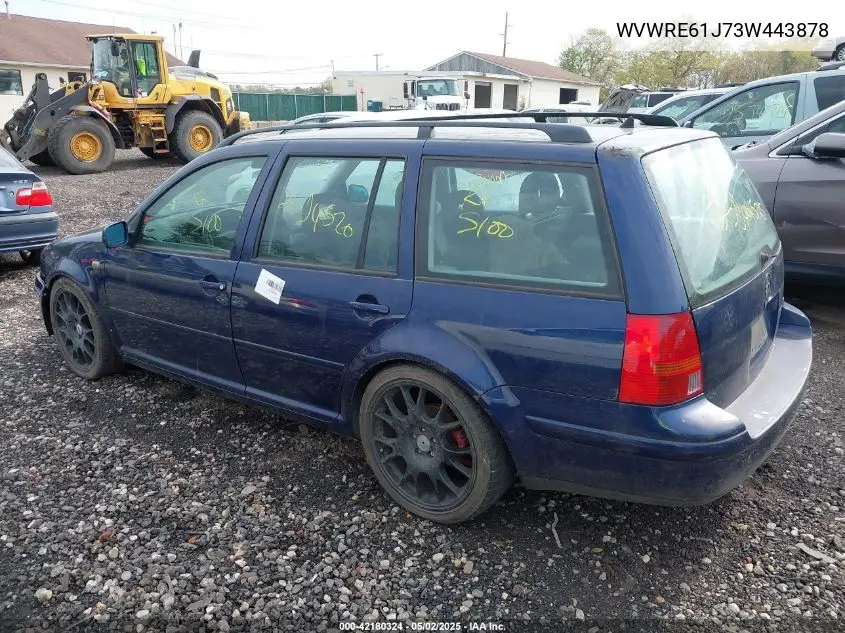 2003 Volkswagen Jetta Gl 1.8T VIN: WVWRE61J73W443878 Lot: 42180324