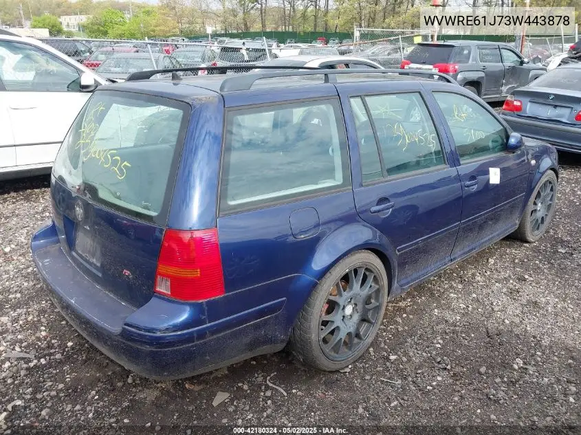 2003 Volkswagen Jetta Gl 1.8T VIN: WVWRE61J73W443878 Lot: 42180324