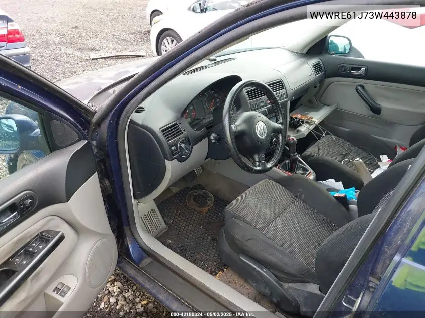 2003 Volkswagen Jetta Gl 1.8T VIN: WVWRE61J73W443878 Lot: 42180324
