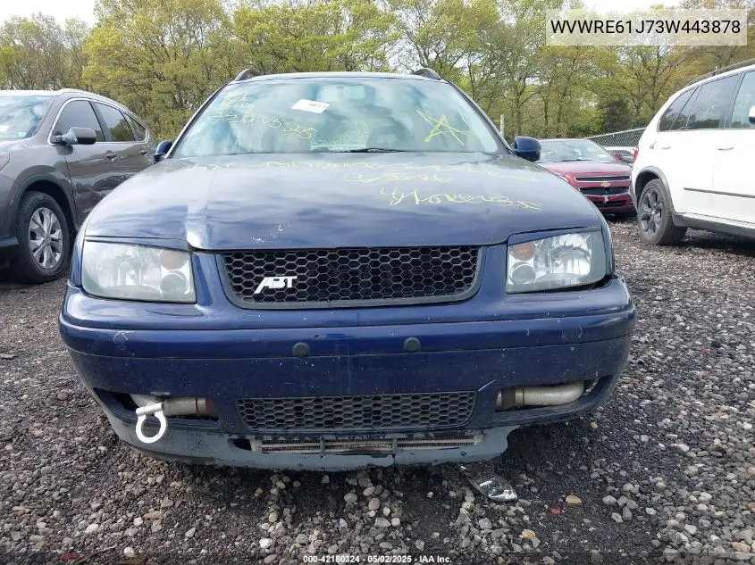 2003 Volkswagen Jetta Gl 1.8T VIN: WVWRE61J73W443878 Lot: 42180324