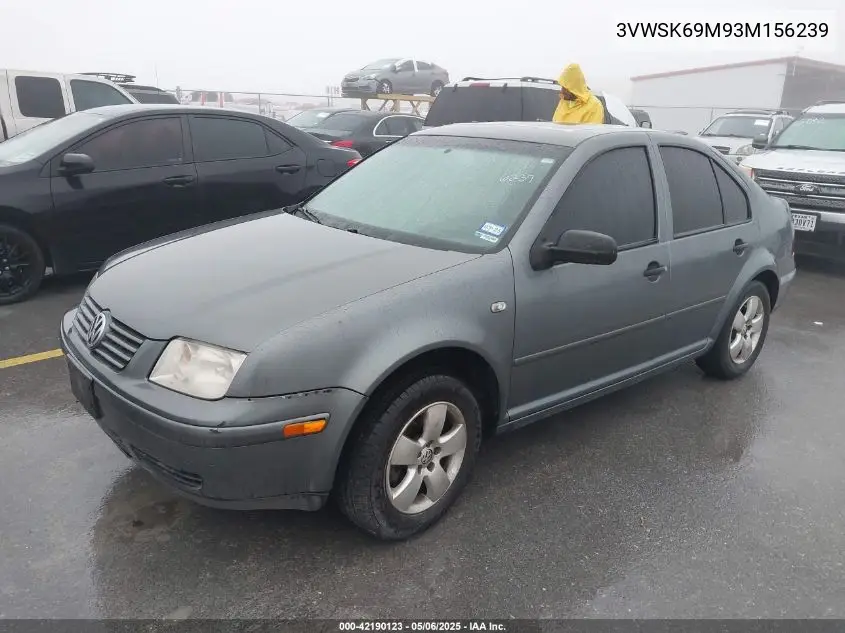 2003 Volkswagen Jetta Gls 2.0L VIN: 3VWSK69M93M156239 Lot: 42190123
