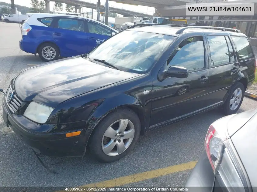 2004 Volkswagen Jetta VIN: WVWSL21J84W104631 Lot: 40005102