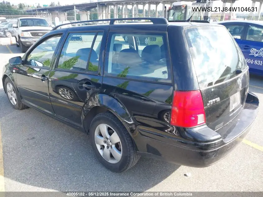 2004 Volkswagen Jetta VIN: WVWSL21J84W104631 Lot: 40005102