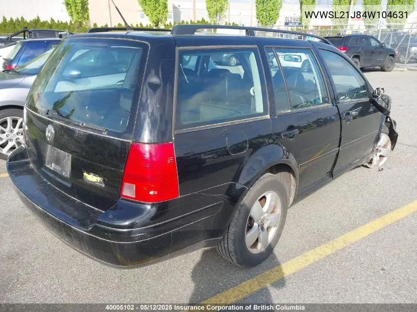 2004 Volkswagen Jetta VIN: WVWSL21J84W104631 Lot: 40005102