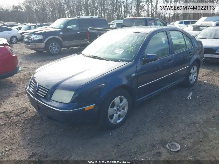 2004 Volkswagen Jetta Gli 1.8T/Gls 1.8T VIN: 3VWSE69M74M022113 Lot: 41916123