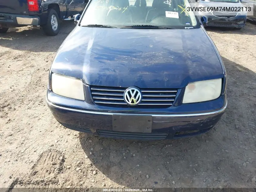 2004 Volkswagen Jetta Gli 1.8T/Gls 1.8T VIN: 3VWSE69M74M022113 Lot: 41916123
