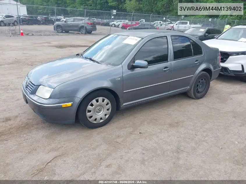 2004 Volkswagen Jetta Gl VIN: 3VWRA69M44M139402 Lot: 42161746