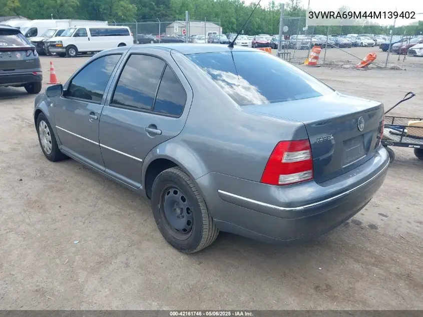 2004 Volkswagen Jetta Gl VIN: 3VWRA69M44M139402 Lot: 42161746