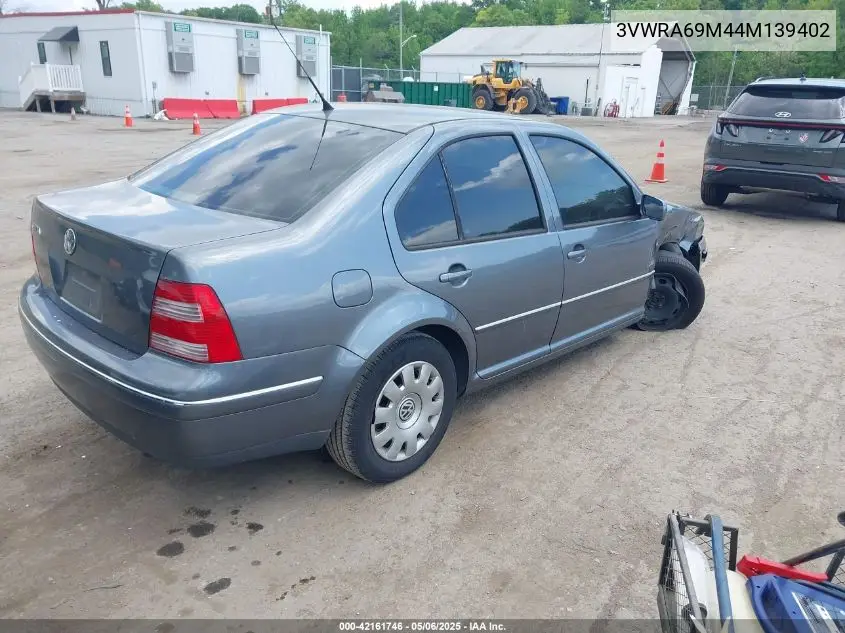 2004 Volkswagen Jetta Gl VIN: 3VWRA69M44M139402 Lot: 42161746