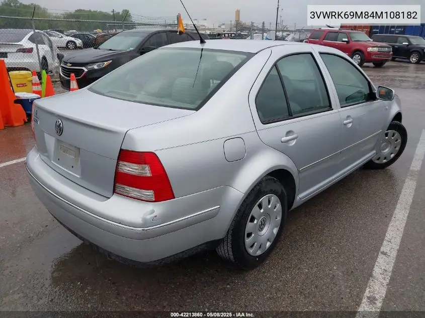 2004 Volkswagen Jetta Gl VIN: 3VWRK69M84M108182 Lot: 42213860