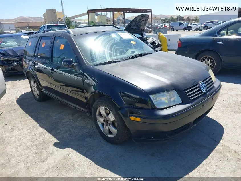 2004 Volkswagen Jetta Gl VIN: WVWRL61J34W181879 Lot: 42221531