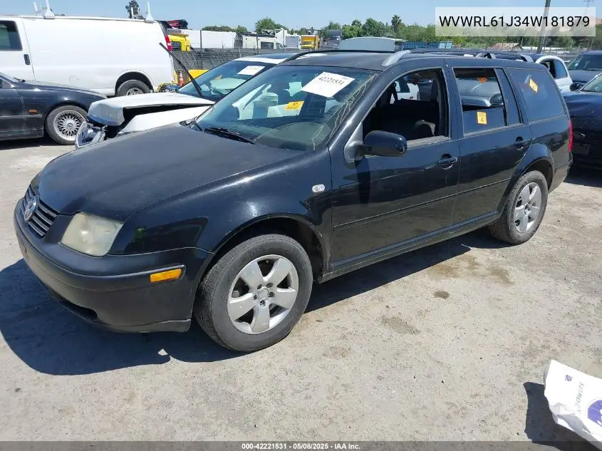 2004 Volkswagen Jetta Gl VIN: WVWRL61J34W181879 Lot: 42221531