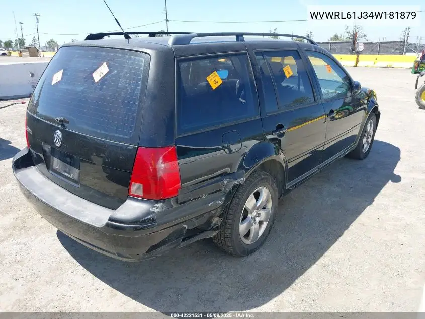 2004 Volkswagen Jetta Gl VIN: WVWRL61J34W181879 Lot: 42221531