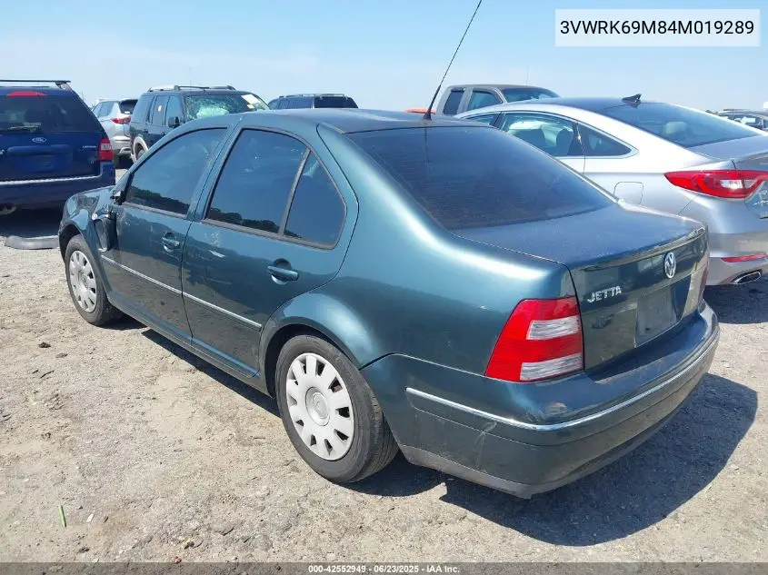 2004 Volkswagen Jetta Gl VIN: 3VWRK69M84M019289 Lot: 42552949