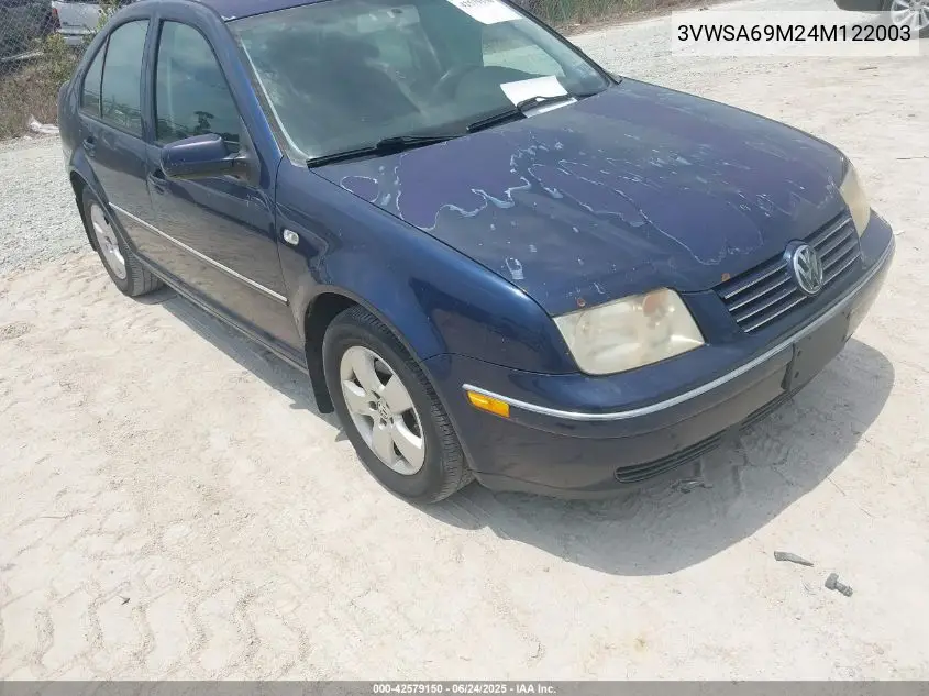 2004 Volkswagen Jetta Gls 2.0L VIN: 3VWSA69M24M122003 Lot: 42579150
