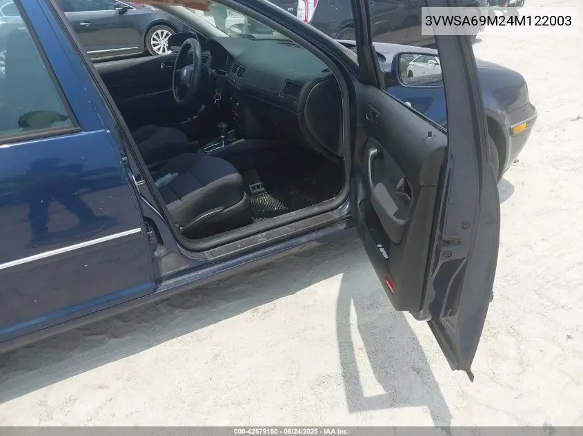 2004 Volkswagen Jetta Gls 2.0L VIN: 3VWSA69M24M122003 Lot: 42579150