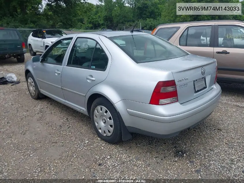 2004 Volkswagen Jetta Gl Tdi VIN: 3VWRR69M74M143033 Lot: 42635597