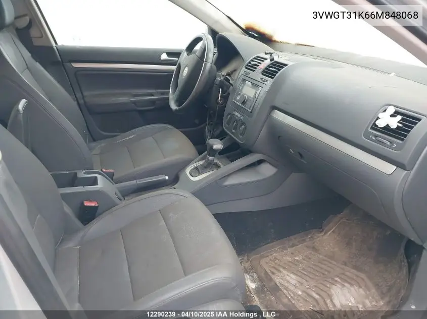 2006 Volkswagen Jetta VIN: 3VWGT31K66M848068 Lot: 12290239