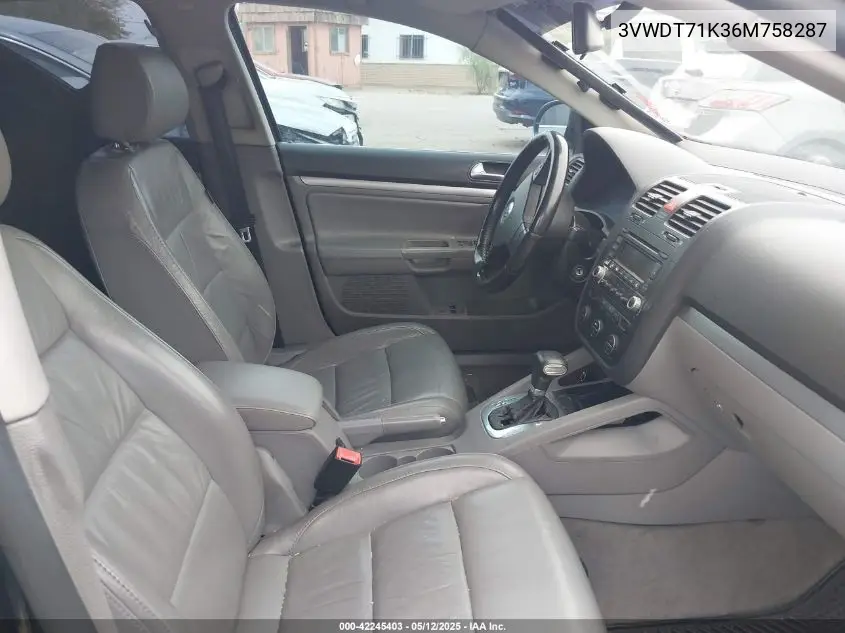 2006 Volkswagen Jetta Tdi VIN: 3VWDT71K36M758287 Lot: 42245403