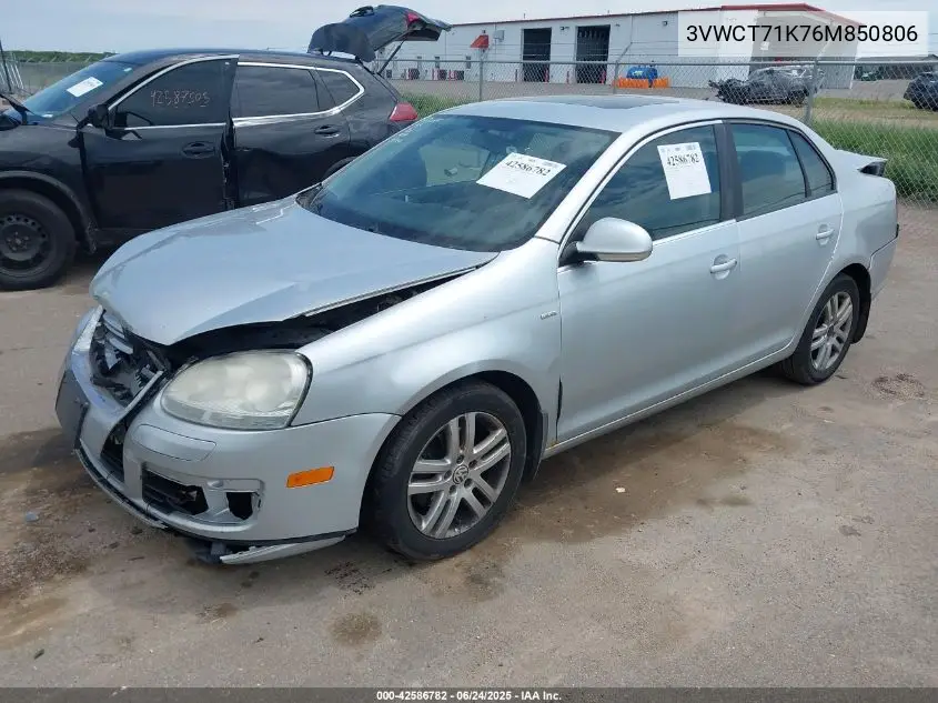 2006 Volkswagen Jetta Diesel VIN: 3VWCT71K76M850806 Lot: 42586782