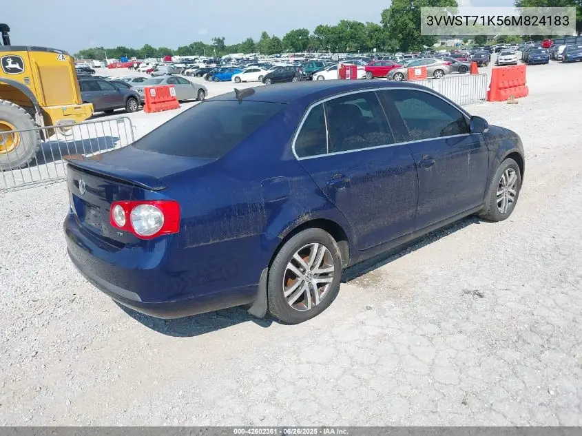 2006 Volkswagen Jetta Tdi VIN: 3VWST71K56M824183 Lot: 42602361