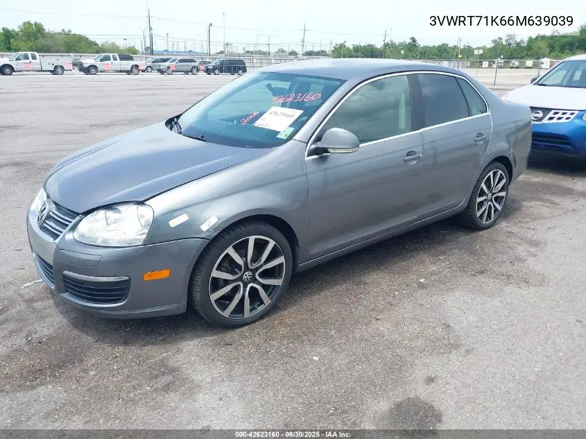 2006 Volkswagen Jetta Tdi VIN: 3VWRT71K66M639039 Lot: 42623160