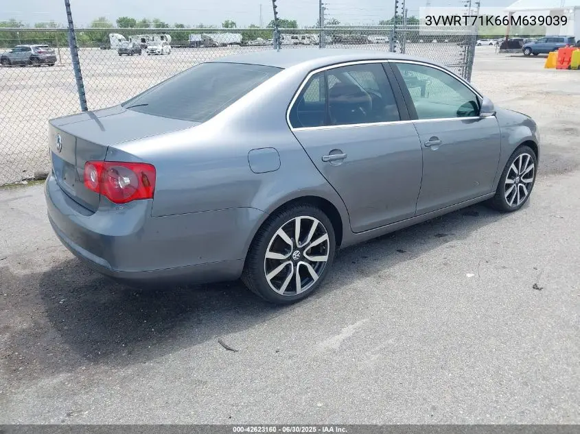 2006 Volkswagen Jetta Tdi VIN: 3VWRT71K66M639039 Lot: 42623160