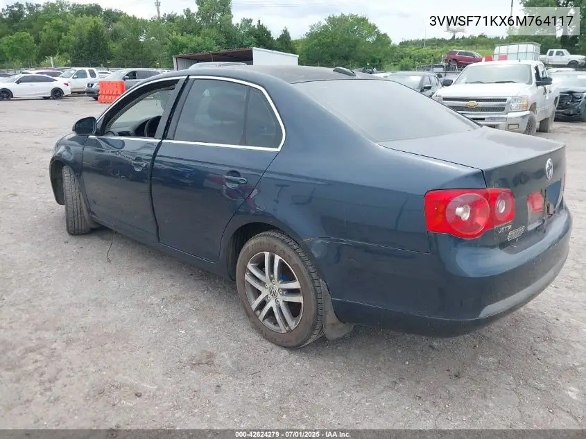 2006 Volkswagen Jetta 2.5 VIN: 3VWSF71KX6M764117 Lot: 42624279