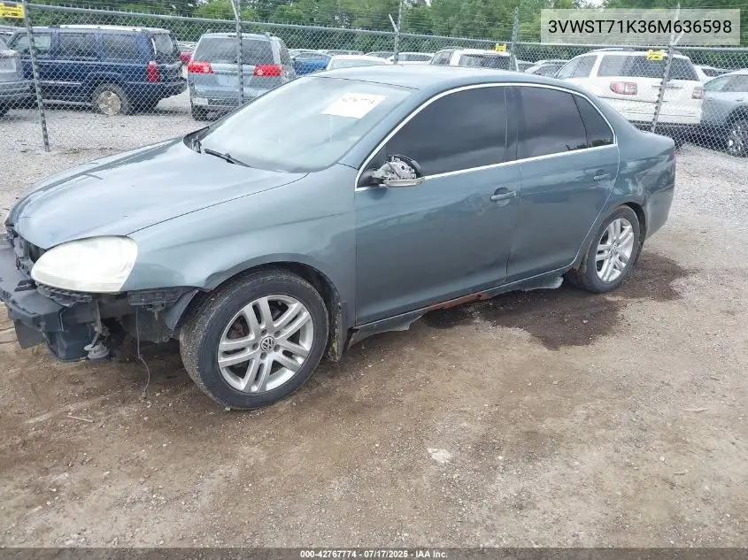 2006 Volkswagen Jetta Tdi VIN: 3VWST71K36M636598 Lot: 42767774