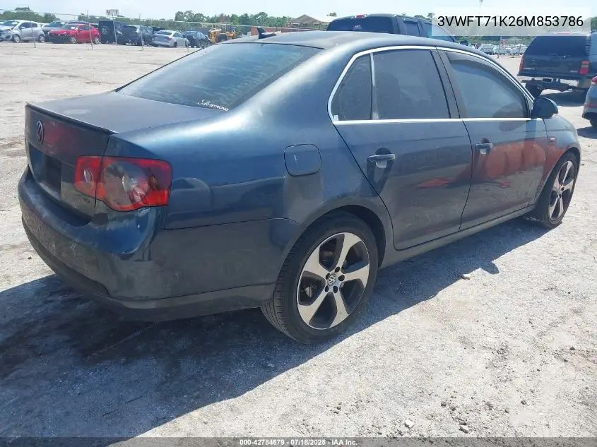 2006 Volkswagen Jetta Diesel VIN: 3VWFT71K26M853786 Lot: 42784679