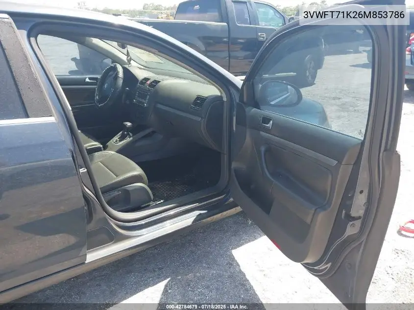 2006 Volkswagen Jetta Diesel VIN: 3VWFT71K26M853786 Lot: 42784679