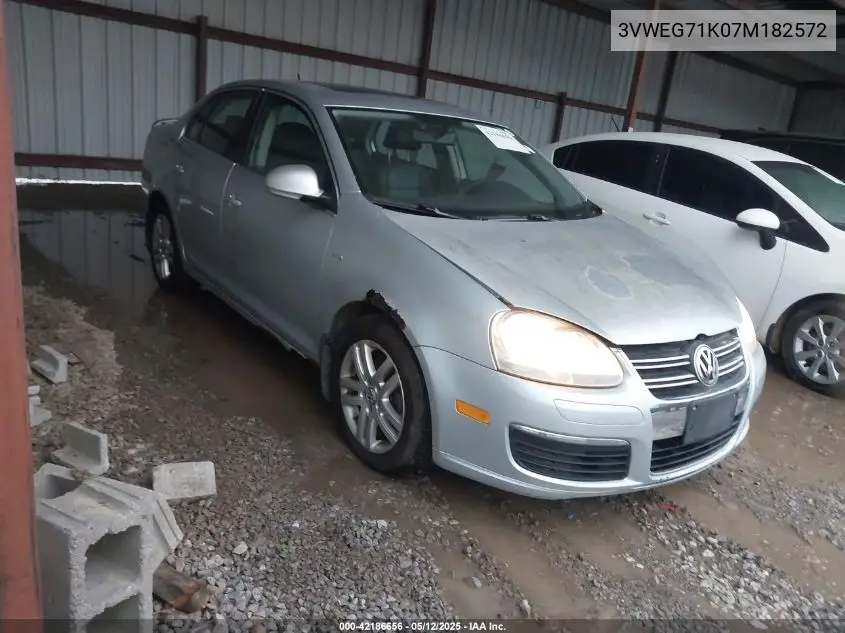 2007 Volkswagen Jetta Wolfsburg Edition VIN: 3VWEG71K07M182572 Lot: 42186656