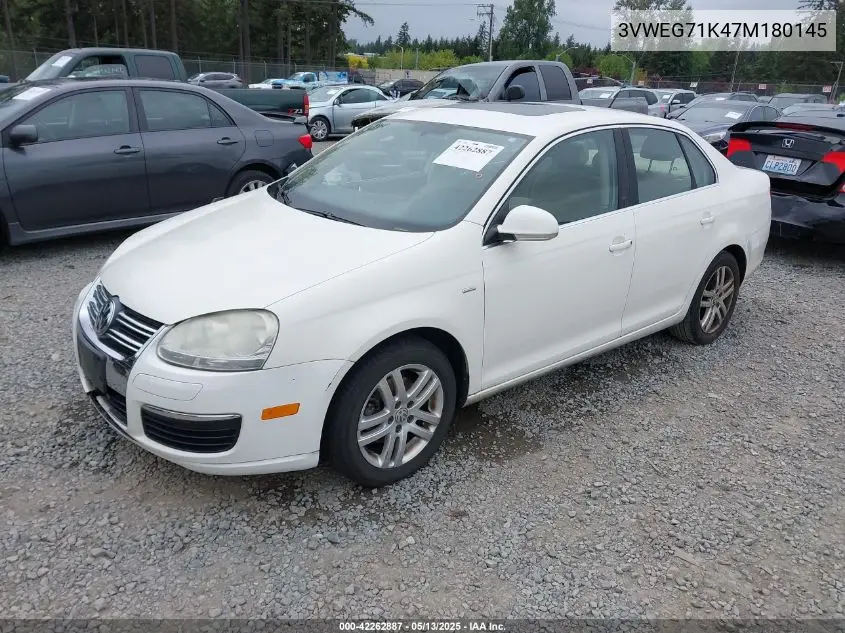 2007 Volkswagen Jetta Wolfsburg Edition VIN: 3VWEG71K47M180145 Lot: 42262887